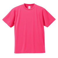 ピンク お手頃速乾 ドライ生地Tシャツ 5900-01