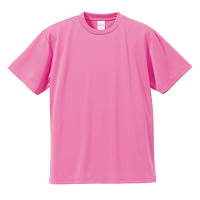 ピンク お手頃速乾 ドライ生地Tシャツ 5900-01