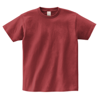 レッド 定番 綿100％生地Tシャツ 085-CVT