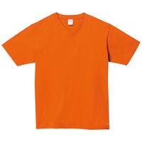 オレンジ 定番綿 100％生地Tシャツ（Vネック） 108-VCT