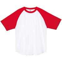 ホワイト 新定番 綿100％ラグラン袖Tシャツ 106-CRT
