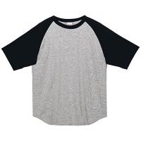 グレー 新定番 綿100％ラグラン袖Tシャツ 106-CRT