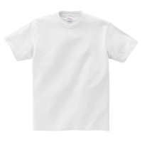 ホワイト 首リブ回りプリントTシャツ 085-CVT