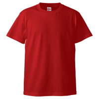 レッド 高品質 綿100％生地Tシャツ 5001-01