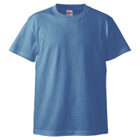 ブルー 高品質 綿100％生地Tシャツ 5001-01