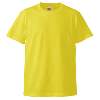 イエロー 1色プリント専用 高品質 綿生地Tシャツ 5001-01