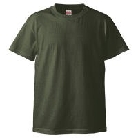 グリーン 1色プリント専用 高品質 綿生地Tシャツ 5001-01