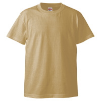 ベージュ 1色プリント専用 高品質 綿生地Tシャツ 5001-01