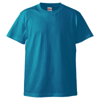ブルー 1色プリント専用 高品質 綿生地Tシャツ 5001-01