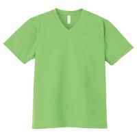 グリーン GLIMMER 　4.4オンスドライVネックTシャツ　337-AVT