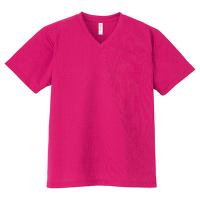 ピンク GLIMMER 　4.4オンスドライVネックTシャツ　337-AVT